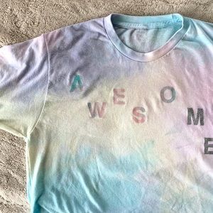 Taylor Swift AWESOME! Tie-Dye Cropped Tee